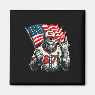 67 Bigfoot Meme Funny Six Seven Gen Alpha Slang Magnet