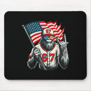67 Bigfoot Meme Funny Six Seven Gen Alpha Slang Mouse Mat