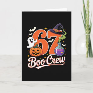 67 Boo Crew Funny Halloween Ghost Witch Pumpkin Sp Card