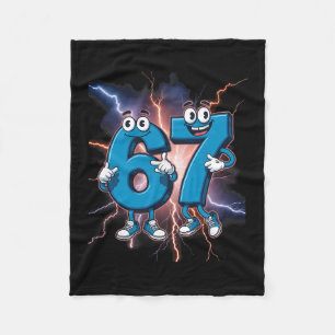 67 Brainrot Italian Meme Funny 67 Kids Costume Six Fleece Blanket