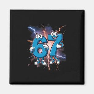 67 Brainrot Italian Meme Funny 67 Kids Costume Six Magnet