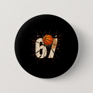 67 Brainrot Youth Basketball Drip - Funny Kids 67 6 Cm Round Badge