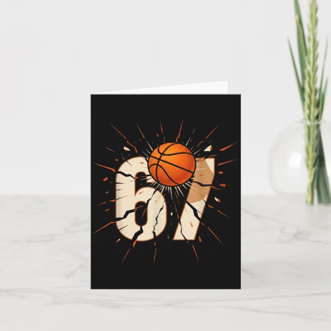 67 Brainrot Youth Basketball Drip - Funny Kids 67  Card (Front)