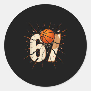 67 Brainrot Youth Basketball Drip - Funny Kids 67  Classic Round Sticker