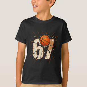 67 Brainrot Youth Basketball Drip - Funny Kids 67 T-Shirt