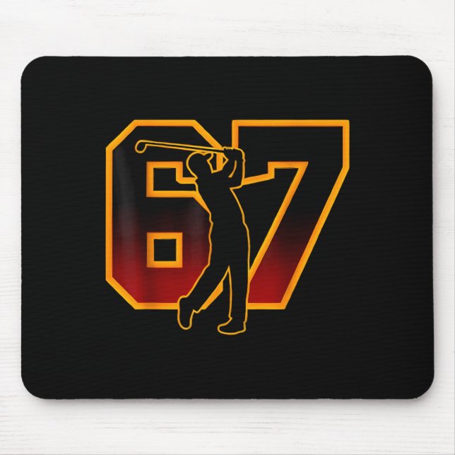 67 Brainrot Youth Golf Drip - Funny Kids 67  Mouse Mat (Front)