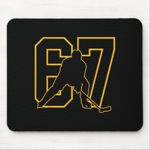 67 Brainrot Youth Ice Hockey Drip - Funny Kids 67  Mouse Mat