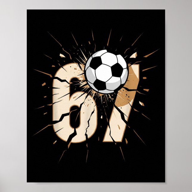 67 Brainrot Youth Soccer Drip - Funny Kids 67  Poster (Front)
