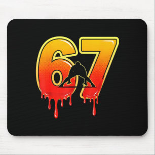 67 Brainrot Youth Wrestling Drip - Funny Kids 67  Mouse Mat