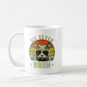 67 Bruh Cat Meme Six Seven 6 7 Kids Boys Men, bruh Coffee Mug