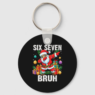 67 Bruh Christmas Cool Dabbing Santa Six Seven Mem Key Ring