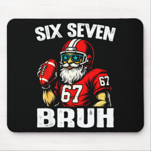 67 Bruh Meme Christmas Football Santa Six Seven  Mouse Mat