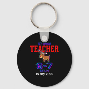 67 Bruh Teacher Funny Christmas School Staff Key Ring