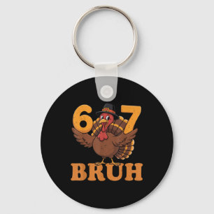 67 Bruh Turkey Math Thanksgiving Teacher Math Brai Key Ring