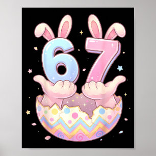 67 bunny egg for kids girl boy women youth teen poster
