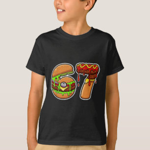 67 Burger Pizza Food Fusion Delight T-Shirt