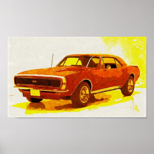 67 Camaro Impressionist Poster