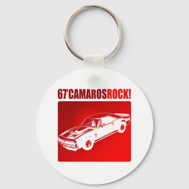 67 Camaro Rocks! Key Ring (Front)