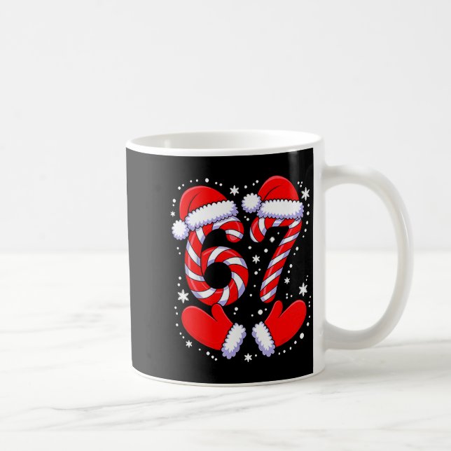 67 Candy Canes Santa  Coffee Mug (Right)