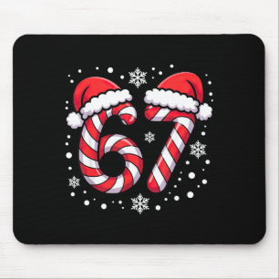 67 Candy Canes Santa  Mouse Mat