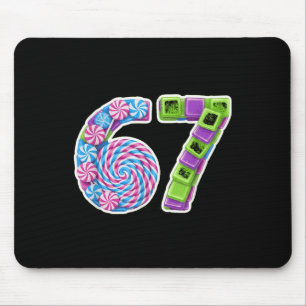 67 Candy Themed Number Fun Design Mouse Mat