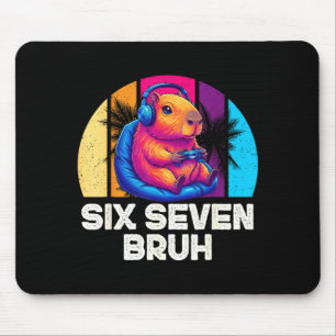 67 Capybara Funny Six Seven Bruh Capybara Video Ga Mouse Mat