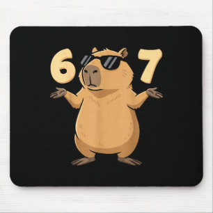 67 Capybara Meme 6 7 Aesthetic For Kids Young Adul Mouse Mat