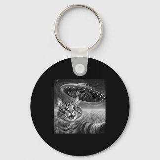 67 Cat Selfie With Alien Ufos Funny Cat Six Seven  Key Ring
