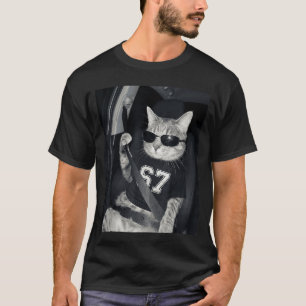 67 Cat Wearing Sunglasses Gen Alpha Funny Si Seven T-Shirt