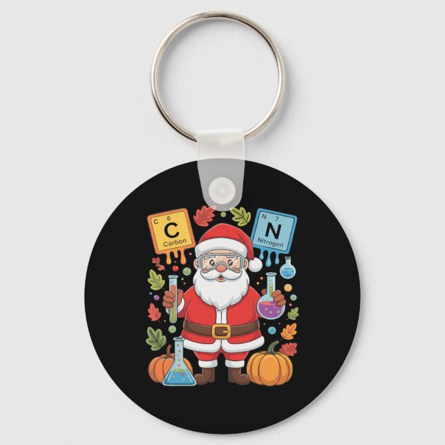 67 Chemistry Science Teacher Periodic Table  Key Ring (Front)