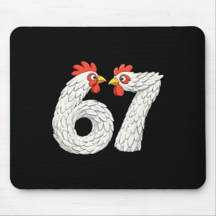 67 Chicken Meme Six Seven Funny Kids Teens Chicken Mouse Mat