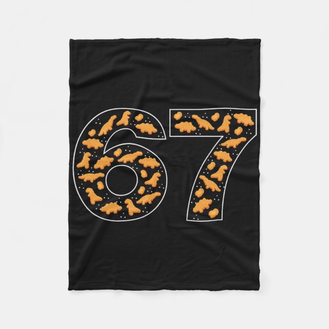 67 Chicken Nuggets Six Seven  Fleece Blanket (Front)