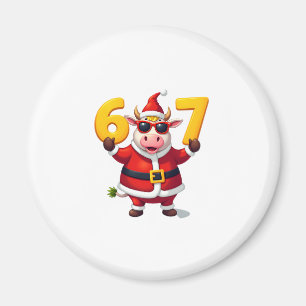 67 Christmaas Unicorn 6 7 Meme for Girls Kids Funn Magnet