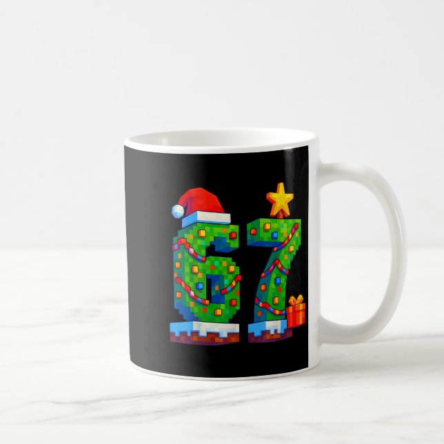 67 Christmas 6 7 Meme Costume Xmas Gen Alpha Slang Coffee Mug (Right)
