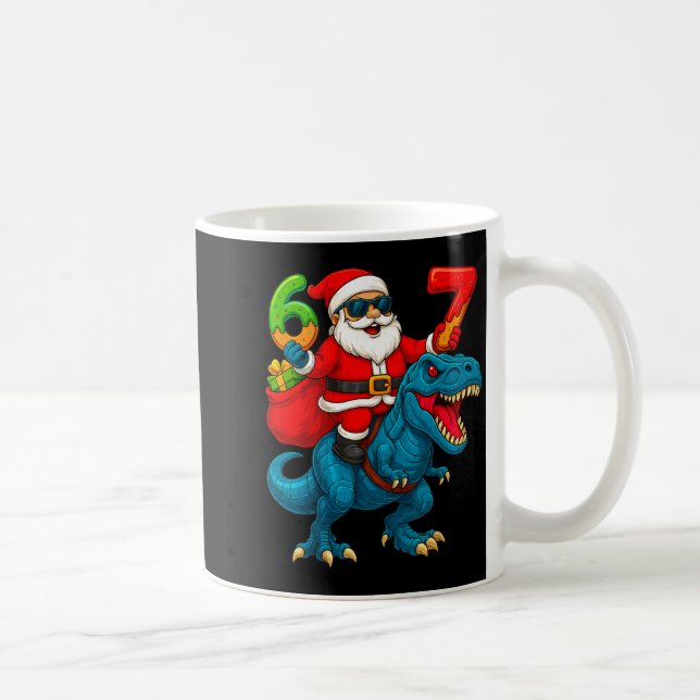 67 Christmas 6 7 Meme Funny Santa Six Seven Xmas B Coffee Mug (Right)