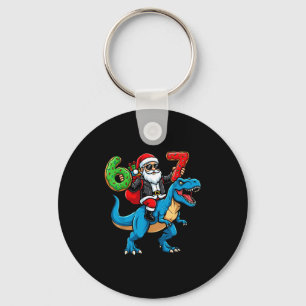 67 Christmas 6 7 Meme Funny Santa Six Seven Xmas B Key Ring