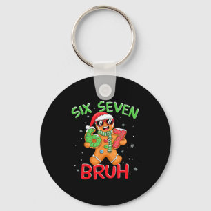 67 Christmas 6 7 Meme Gingerbread Man  Key Ring