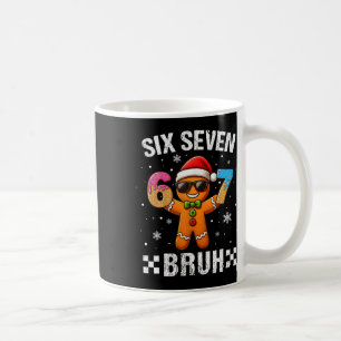 67 Christmas 6 7 Meme Gingerbread Man Xmas Pajamas Coffee Mug