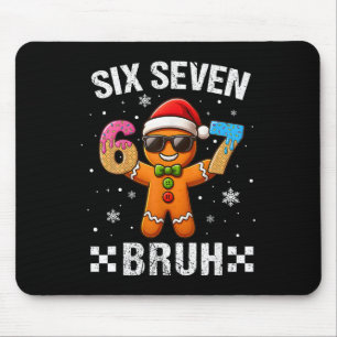 67 Christmas 6 7 Meme Gingerbread Man Xmas Pajamas Mouse Mat