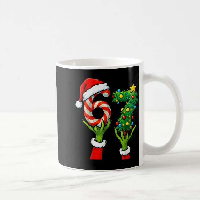 67 Christmas 6 7 Meme Hands Holiday Gen Alpha For  Coffee Mug (Right)