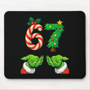 67 Christmas 6 7 Meme Hands Youth Gen Alpha For Ki Mouse Mat