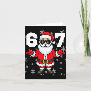 67 Christmas 6 7 Meme Pajamas 67 Bruh Slang  Card
