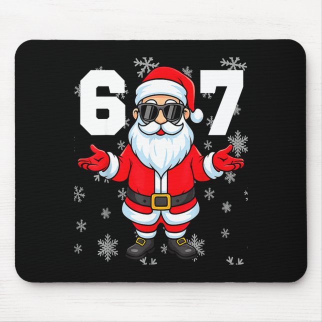 67 Christmas 6 7 Meme Pajamas 67 Bruh Slang  Mouse Mat (Front)