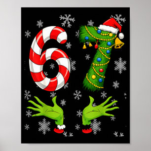 67 Christmas 6 7 Meme Pajamas 67 Bruh Slang Poster