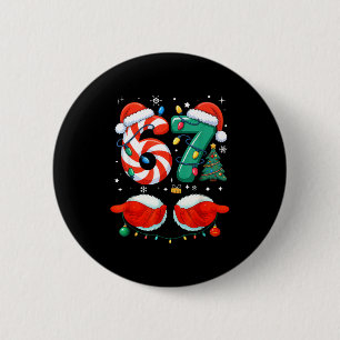 67 Christmas 6 7 Meme Pajamas Holiday Gen Alpha Sl 6 Cm Round Badge
