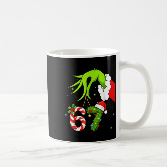 67 Christmas 6 7 Meme Pajamas Holiday Gen Alpha Sl Coffee Mug (Right)