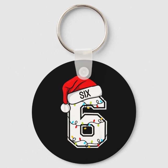 67 Christmas 6 7 Meme Pajamas Holiday Gen Alpha Sl Key Ring (Front)