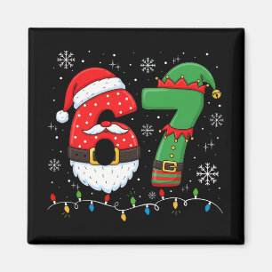67 Christmas 6 7 Meme Pajamas Holiday Gen Alpha Sl Magnet