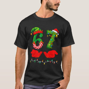 67 Christmas 6 7 Meme Pajamas Holiday Gen Alpha Sl T-Shirt