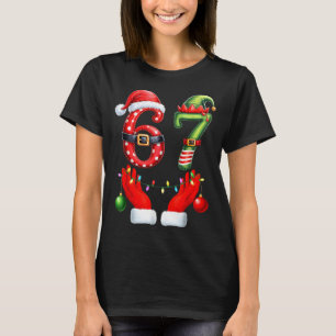 67 Christmas 6 7 Meme Pajamas Holiday Gen Alpha Sl T-Shirt